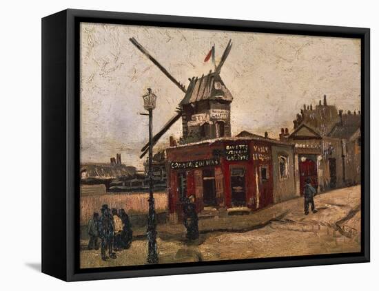 Moulin De La Galette-Vincent van Gogh-Framed Stretched Canvas