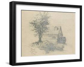 Moulin on the Lezarde, 1857-Claude Monet-Framed Giclee Print