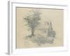 Moulin on the Lezarde, 1857-Claude Monet-Framed Giclee Print