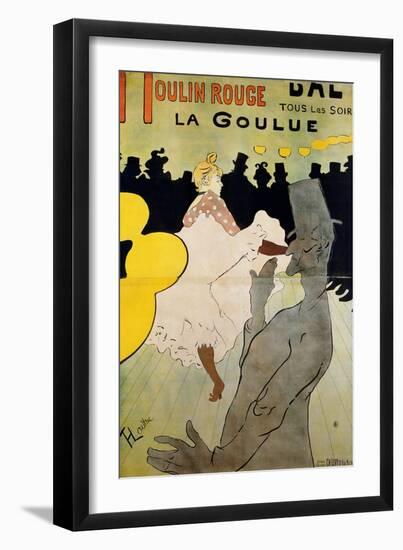 Moulin Rouge: La Goulue, 1891-Henri de Toulouse-Lautrec-Framed Giclee Print