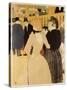 Moulin Rouge (La Goulue Et La Mome Fromage)-Henri de Toulouse-Lautrec-Stretched Canvas