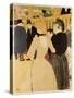 Moulin Rouge (La Goulue Et La Mome Fromage)-Henri de Toulouse-Lautrec-Stretched Canvas