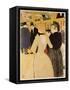 Moulin Rouge (La Goulue Et La Mome Fromage)-Henri de Toulouse-Lautrec-Framed Stretched Canvas