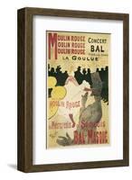 Moulin Rouge, La Goulue-Henri de Toulouse-Lautrec-Framed Art Print