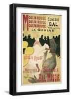 Moulin Rouge, La Goulue-Henri de Toulouse-Lautrec-Framed Art Print