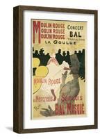 Moulin Rouge, La Goulue-Henri de Toulouse-Lautrec-Framed Art Print