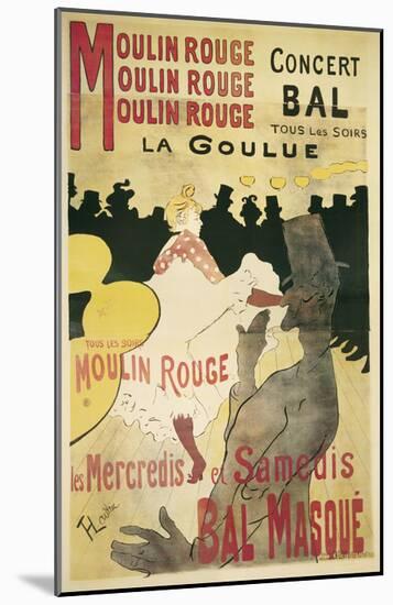 Moulin Rouge, La Goulue-Henri de Toulouse-Lautrec-Mounted Art Print