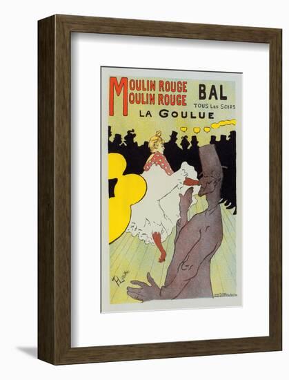 Moulin Rouge La Goulue-Henri de Toulouse-Lautrec-Framed Art Print