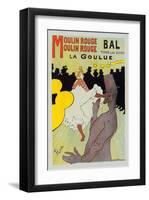 Moulin Rouge La Goulue-Henri de Toulouse-Lautrec-Framed Art Print