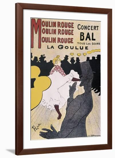 Moulin Rouge: La Goulue-Henri de Toulouse-Lautrec-Framed Art Print