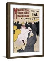 Moulin Rouge: La Goulue-Henri de Toulouse-Lautrec-Framed Art Print