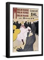 Moulin Rouge: La Goulue-Henri de Toulouse-Lautrec-Framed Art Print