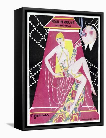 Moulin Rouge Music Hall-null-Framed Stretched Canvas