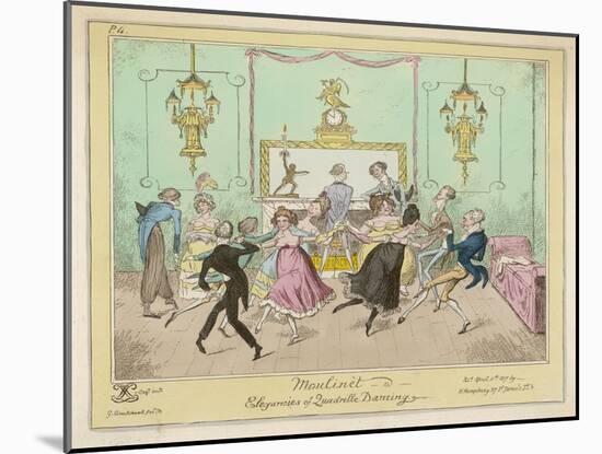 Moulinet, a Quadrille Step with Linked Hands-George Cruikshank-Mounted Art Print