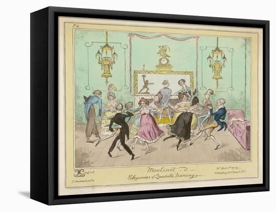 Moulinet, a Quadrille Step with Linked Hands-George Cruikshank-Framed Stretched Canvas