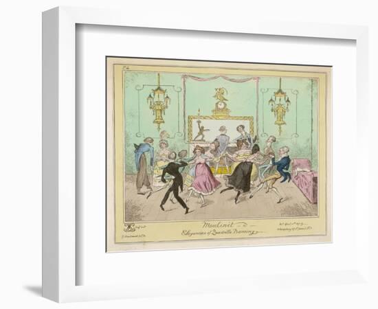 Moulinet, a Quadrille Step with Linked Hands-George Cruikshank-Framed Art Print