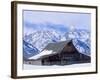 Moulton Barn below the Teton Range in winter-Scott T^ Smith-Framed Photographic Print