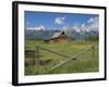 Moulton Barn on Mormon Row with the Grand Tetons Range, Grand Teton National Park, Wyoming, USA-Neale Clarke-Framed Photographic Print