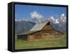 Moulton Barn on with the Grand Tetons Range, Grand Teton National Park, Wyoming, USA-Neale Clarke-Framed Stretched Canvas