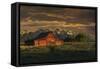 Moulton Barn Sunrise-Galloimages Online-Framed Stretched Canvas