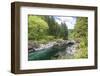 Moulton Falls Regional Park, Yacolt, Washington. Rocky channel of the East Fork Lewis River.-Emily Wilson-Framed Photographic Print