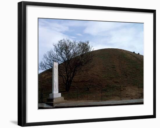 Mound Containing Ashes of 192 Athenian Soldiers Killed in Battle of Marathon-null-Framed Giclee Print