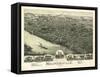 Moundsville, West Virginia - Panoramic Map-Lantern Press-Framed Stretched Canvas