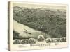 Moundsville, West Virginia - Panoramic Map-Lantern Press-Stretched Canvas