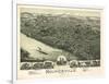 Moundsville, West Virginia - Panoramic Map-Lantern Press-Framed Art Print