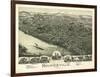 Moundsville, West Virginia - Panoramic Map-Lantern Press-Framed Art Print
