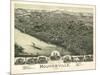 Moundsville, West Virginia - Panoramic Map-Lantern Press-Mounted Art Print