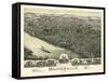 Moundsville, West Virginia - Panoramic Map-Lantern Press-Framed Stretched Canvas