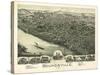 Moundsville, West Virginia - Panoramic Map-Lantern Press-Stretched Canvas