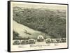 Moundsville, West Virginia - Panoramic Map-Lantern Press-Framed Stretched Canvas