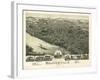 Moundsville, West Virginia - Panoramic Map-Lantern Press-Framed Art Print