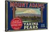 Mount Adams Pear Crate Label - Yakima, WA-Lantern Press-Stretched Canvas