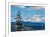 Mount Adams seen from Mount St. Helens, part of the Cascade Range, Pacific Northwest region, Washin-Martin Child-Framed Photographic Print