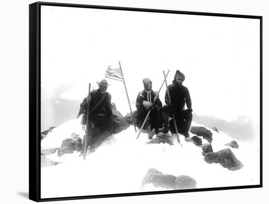 Mount Adams Summit, Circa 1901-Asahel Curtis-Framed Stretched Canvas