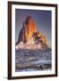 Mount Agathla and Snow Dust, Arizona-Vincent James-Framed Photographic Print