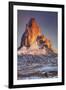 Mount Agathla and Snow Dust, Arizona-Vincent James-Framed Photographic Print