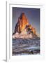 Mount Agathla and Snow Dust, Arizona-Vincent James-Framed Photographic Print