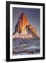 Mount Agathla and Snow Dust, Arizona-Vincent James-Framed Photographic Print