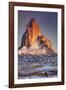 Mount Agathla and Snow Dust, Arizona-Vincent James-Framed Photographic Print