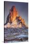 Mount Agathla and Snow Dust, Arizona-Vincent James-Stretched Canvas