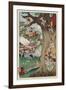 Mount Akiba from the Series Scenes of Famous Places Along the Tokaido Road-Kyosai Kawanabe-Framed Giclee Print