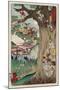 Mount Akiba from the Series Scenes of Famous Places Along the Tokaido Road-Kyosai Kawanabe-Mounted Giclee Print