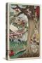 Mount Akiba from the Series Scenes of Famous Places Along the Tokaido Road-Kyosai Kawanabe-Stretched Canvas