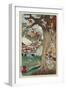 Mount Akiba from the Series Scenes of Famous Places Along the Tokaido Road-Kyosai Kawanabe-Framed Giclee Print