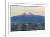 Mount Ararat and Yerevan viewed from Cascade at sunrise, Yerevan, Armenia, Cemtral Asia, Asia-G&M Therin-Weise-Framed Photographic Print