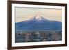 Mount Ararat and Yerevan viewed from Cascade at sunrise, Yerevan, Armenia, Cemtral Asia, Asia-G&M Therin-Weise-Framed Photographic Print